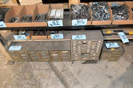 Lot - (1) 24-Drawer Steel Bin Organizer Cabinet, (1) 35-Drawer Plastic Bin Organizer Cabinet, Etc.