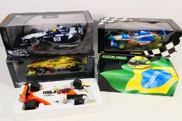 Hot Wheels, Minichamps - Four boxed raci