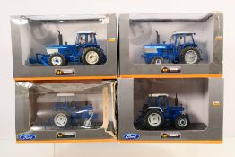 Universal Hobbies - four 1:32 scale model Tractors comprising Ford TW-25 4x2, Ford TW-30 4x4 1979,