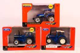 Britains - three 1:32 scale models comprising a Ford TW30 Tractor # 42841,