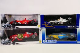 Hot Wheels , Minichamps - Four boxed rac