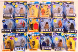 Doctor Who Character figures - 18 off action figures comprising Clara Oswald, Gold Dalek,