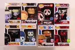 Funko Pop - an assorted group of 8 vinyl figures comprising Capt America, Darth Vader, Kylo Ren,