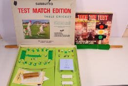Subbuteo - Peter Pan Playthings - A boxed vintage Subbuteo Test Match Edition Table Cricket.