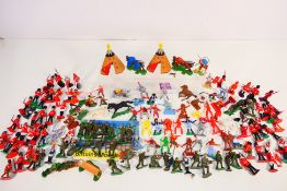 Britains - Swoppets - Crescent - Lone Star - A group of mostly plastic figures including soldiers,