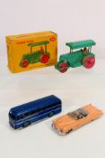 Dinky - A boxed Aveling-Barford Diesel Roller # 251 with unboxed Cadillac Eldorado # 131 and a
