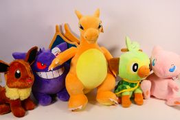 Pokemon, Build-A-Bear - Five Pokemon plush characters, with swing tags, by Build-A-Bear,