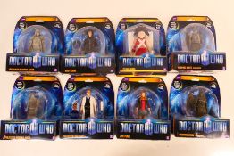 Doctor Who Character figures - 8 action figures comprising Hawthorne, Weeping Angel regenerating,