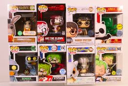 Funko Pop - an assorted group of 8 vinyl figures comprising Harry Potter, Po, Gyutaro, Bender,