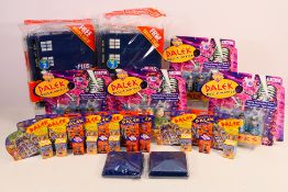 Doctor Who collectables comprising 4 off Dalek Roll-a-Matics, 2 off Tardis collector's Card Cases,