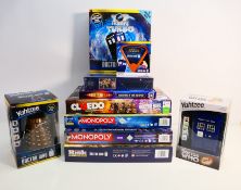 Doctor Who / Daleks - a lot of Mint unused games to include 2 x Monopoly, Cluedo, Risk,