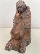Bronze Skulptur im Stil von Käthe Kollwitz, 2. Hälfte 20, Jhd.