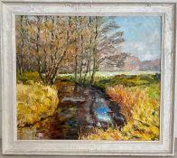 RÜNKIS, Ölgemälde, 'Am Bachlauf im Herbst',1977. Deutschland.