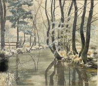 RÜNKIS, Ölgemälde, 'Winterstillleben', Deutschland, 1979.