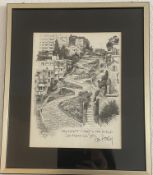 DARVEY, DON. Screen Print. "Crocket Street in the world, San Francisco 1977".