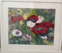 SCHUHENN, WOLFGANG. Aquarell/ Mixed Media 'Blumenwiese'. 2001.