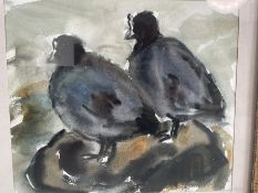 MEHRLE, GERHARD, "Zwei Enten", 1989 signiert & datiert im Bild.