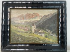 HUBER, PETER. Öl auf Malkarton, um 1931, wohl Bayern.