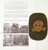 WW1 Imperial German Flammenwerfer (Flame Thrower) Troops Sleeve Badge.