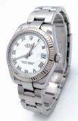 A Rolex Oyster Perpetual Ladies Automatic Watch. Model 178274. Stainless steel bracelet and case -