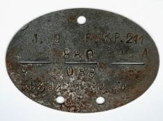 WW2 German Jagdgeschwader (Luftwaffe) Dog Tag.