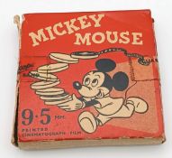 A vintage 1940's Walt Disney, 9.5mm Pathescope film. In original box. With the cartoon 'Scuppered'