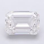 A 3.04ct Emerald Cut Lab-Grown Diamond. Colour D, clarity VVS2. IGI certified. Cert no: LG758553688.