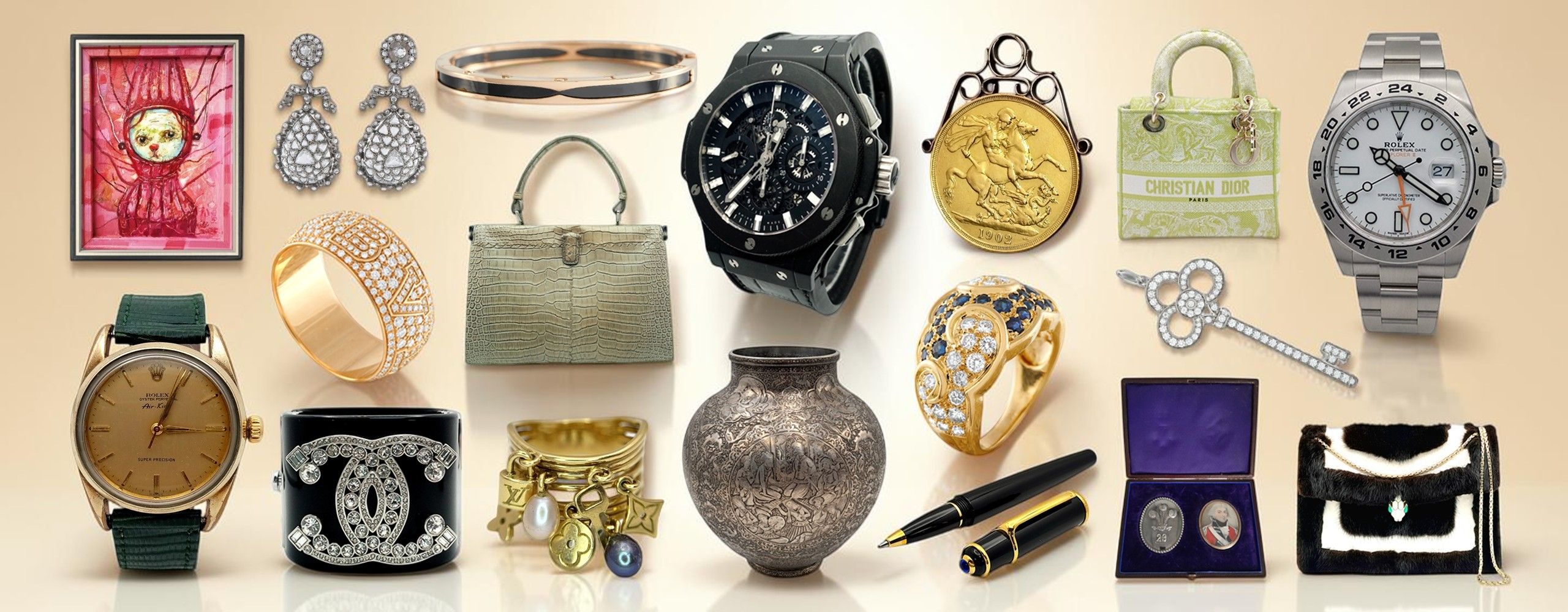 Three-Day General Auction (Jewellery, Watches, Designer Items, Militaria, Coins, Asian Antiques and Collectables)