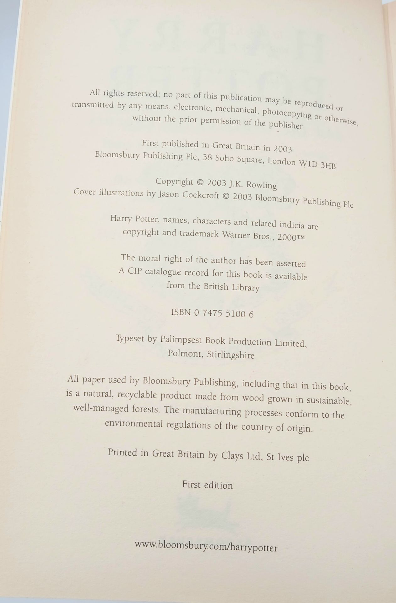 A Parcel of Three First Edition Harry Potter Books Including the misprint edition of Harry Potter - Image 7 of 10
