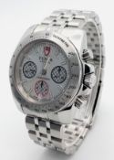 A Tudor Sport Automatic Chronograph Gents Watch. Stainless steel bracelet and case - 41mm. Silver
