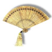 A rare and unique Vintage Pair of Agarwood Hand Fans. The natural agarwood fragrance is well known
