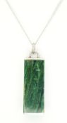 A vintage 925 silver banded Agate pendant on a silver necklace. Total weight 8.3G. Total length