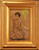 "Young Lady" by Nguyen Van Trong, 53 x 34 cm, pastel on paper. Perfect condition. This item is