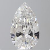 A 7.03Ct Pear Shape Lab-Grown Diamond. Color D, clarity VS2. IGI certified. Cert no: LG741592237.