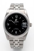 A Tudor Prince Date Automatic Ladies Watch. Stainless steel bracelet and case - 34mm. Black dial