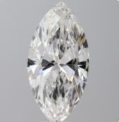 A 7.05Ct Marquise cut Lab-Grown Diamond. Color E, clarity VS1. IGI certified. Cert no: