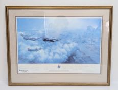 A framed limited edition print by Frank Wooton. The Battle of Britain 60th anniversary. No. 337/500.