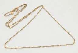 Classic 9 CARAT GOLD FINE CHAIN NECKLACE. 1.0 Grams. 46 cm. Please see pictures.