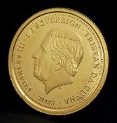 A 2023, KING CHARLES III, TRISTAN DA CUNHA, IN MEMORIAM OF QUEEN ELIZABETH II, 1926 - 2022, HALF