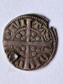 EDWARD I (1239 - 1307) SILVER PENNY coin . London Mint. Long cross variant. Decent portrait.
