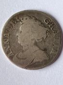 1711 QUEEN ANNE SILVER SHILLING coin. FINE CONDITION. Please see pictures.