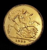 A 1932, KING GEORGE V, FULL SOVEREIGN COIN. 22K GOLD. 9883