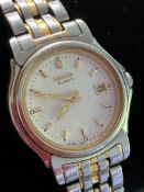 Ladies SEIKO QUARTZ WRISTWATCH. Finished in Stainless Steel and Gold Tone. New battery recently