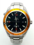 An Omega Seamaster Planet Ocean (c.2007) Automatic Gents Divers Watch. Calibre 2500. Stainless steel