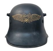 WW1 Imperial German M16 Stahlhelm refurbished and re-issued in WW2 as a Luftshultz (Air Raid Warden)