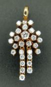 An 18K Yellow Gold, Diamond Set Pendant. 1.75Ctw. 6.2G. Sc 4065