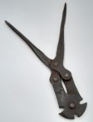A Pair of Antique British Army WW1 Era Wire Cutters. 1919 markings.
