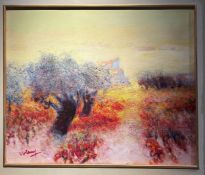 "Olive Garden" by Vo Lang. 65 x 80 cm. Oil on canvas. Signed lower right.Jean Volang / Vo Lang (