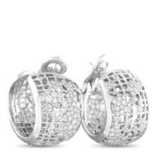 A pair of Chanel 18K White Gold 2.0ct Diamond Earrings. The rounded 18K White Gold settings