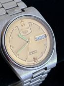 Gentleman’s Vintage SEIKO 5 AUTOMATIC WRISTWATCH. Model 6309-8350. 21 Jewels Day/Date. Full